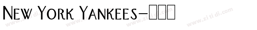 New York Yankees字体转换